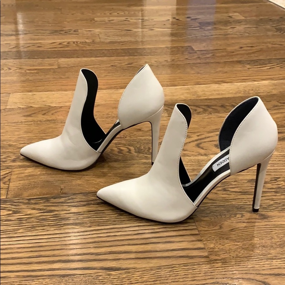Steve Madden White Heels